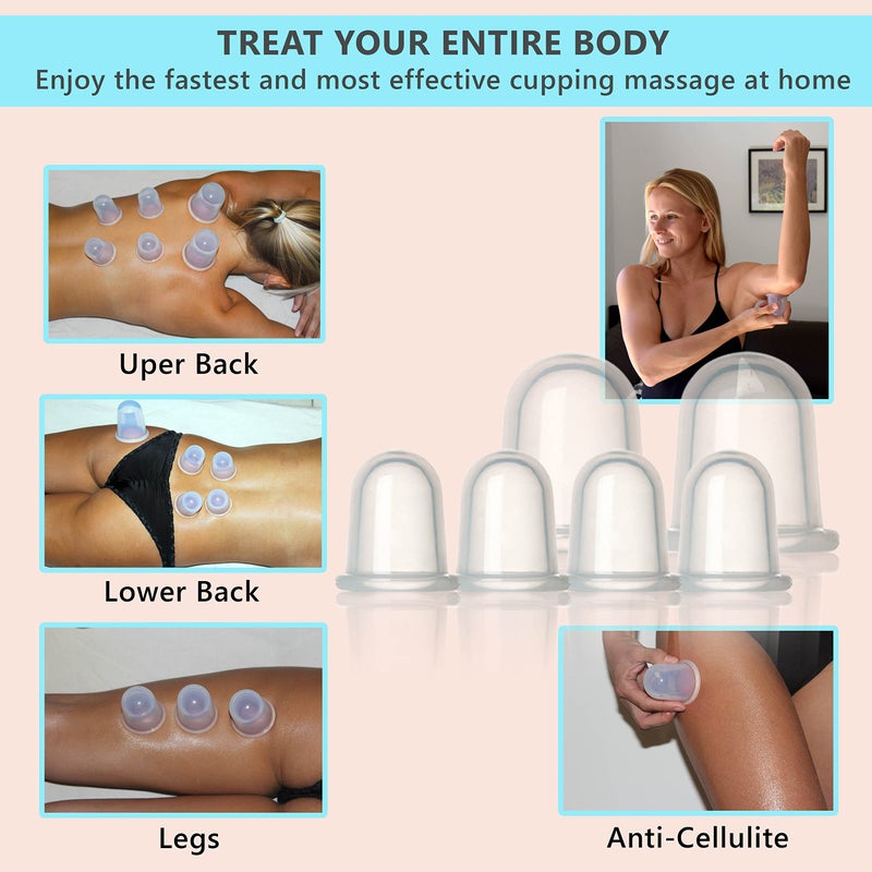 DoSensePro Silicone Cupping Therapy Set - by DoSensePro - Silicone Cupping Set Massage Therapy Cups for Arthritis, Pain Relief, Anti Aging, and Anti-Cellulite - Cupping Kit for Massage Therapy Cups - Image 2